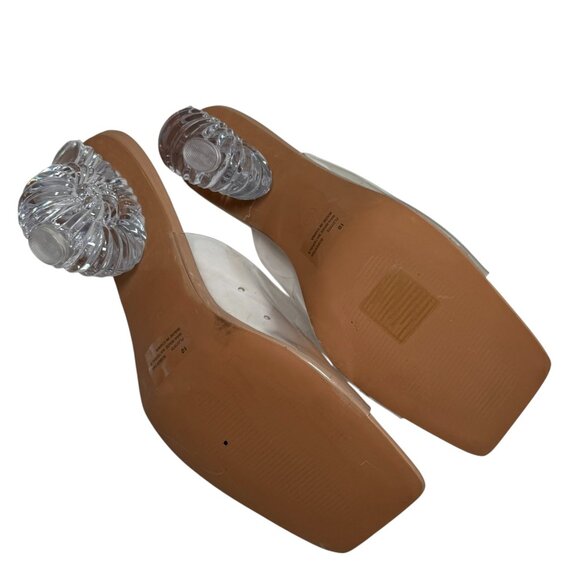 Cape Robbin Robertaa Clear Slide Sandals Acrylic Nautilus Shell Heel size 10 - Picture 7 of 7